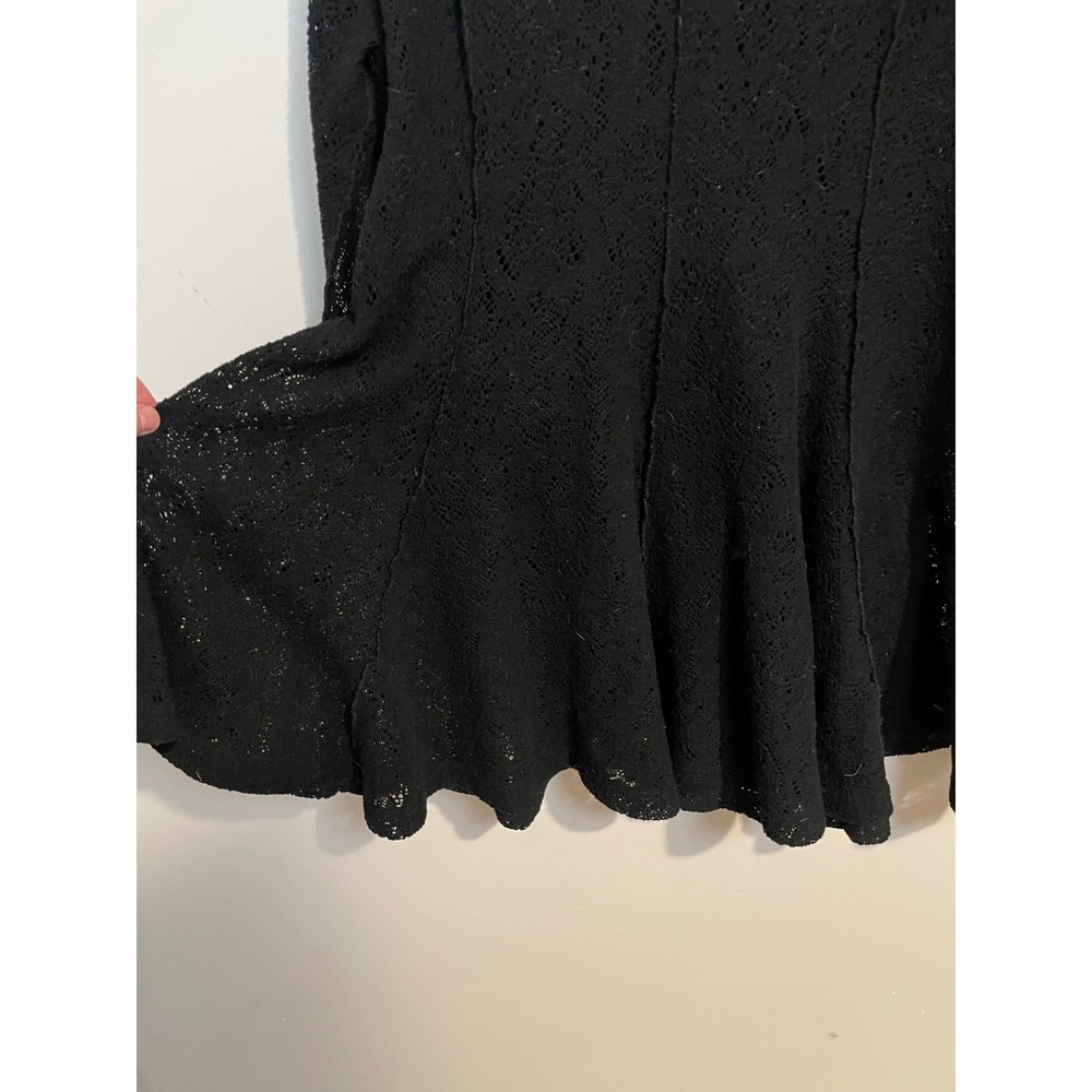 Free‎ People Lace Knit Flowy Tunic Sweater Size Medium Bohemian Layering - Picture 4 of 10